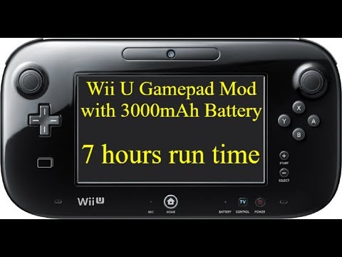 Super Mod Nintendo Wii U Gamepad Controller With High Capacity 3000 Mah Battery Tutorial Diy Youtube