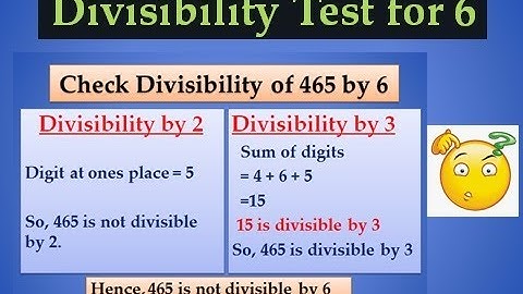 Divisibility Test for 6