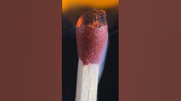 How a match burns in slow motion #close-up