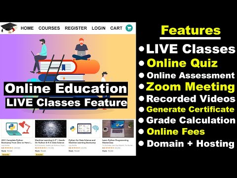 How to create an Online educational website with Live Classes feature, LMS Website using WordPress