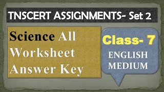 7th std Science Assignment 2 Answers in English | 7th std ScienceTNSCERT assignment set 2 Answers