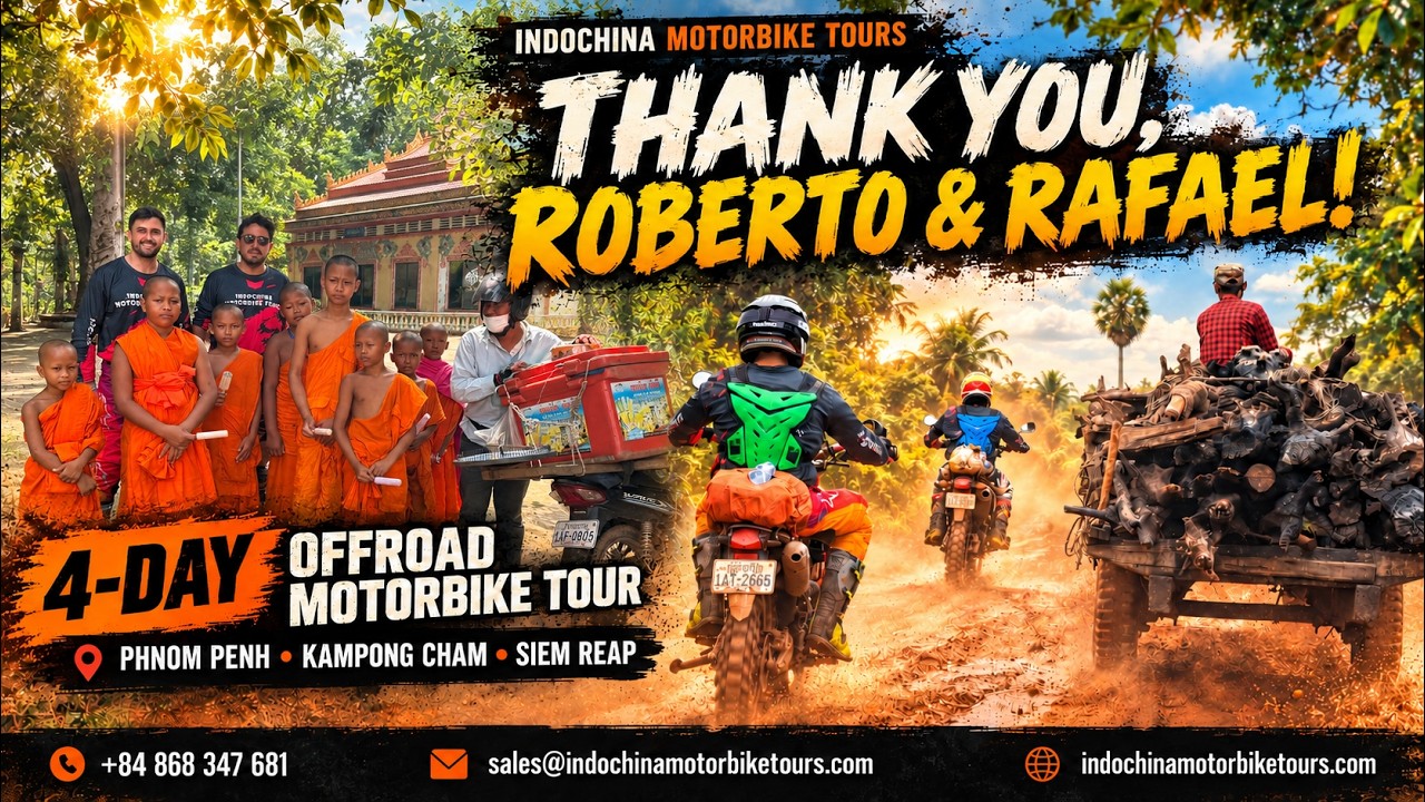 Offroad Motorbike Tour from Phnom Penh to Siem Reap via Kampong Cham, Sambor Prei Kuk - Official Tour Video