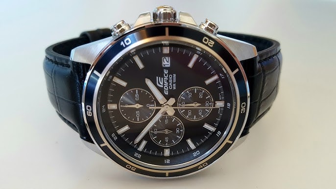 Vooravond Onnodig niet Casio Edifice EFR-526L-1AV Black Leather and Dial Chronograph Wrist Watch  for Men - YouTube