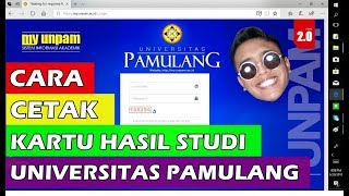 Cara Cetak Kartu Hasil Studi My Unpam - Universitas Pamulang
