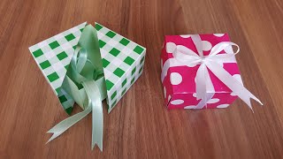 ORIGAMI GIFT BOX - DIY - How to make hand made paper arts.