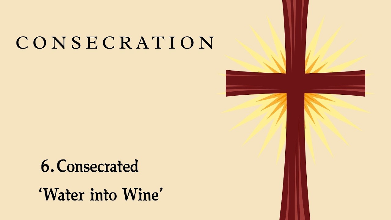 Welcome to this morning's service. Pastor jon Jolly is continuing the series on Consecration, with Part 6: "Water into Wine". The reading from John 2:1-11.