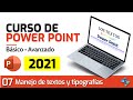 Clase 07: Cómo trabajar con Textos en Power Point (Básico y Avanzado)