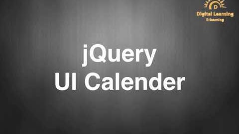 3 jQuery UI Calendar | Online Training Download app from below link
