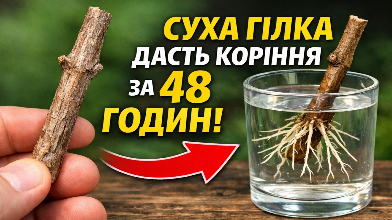 НАВІТЬ СУХА ПАЛИЦЯ ДАСТЬ КОРІННЯ ЗА 48 ГОДИН! Розкриваю СЕКРЕТ Китайських Майстрів!