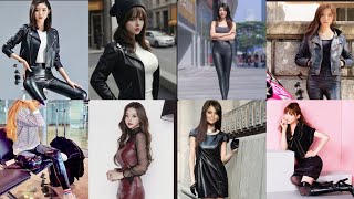 2024//2025 beautiful demanding attractive leather dresses outfits collection for ladies #leather