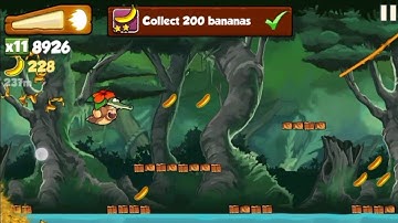 Banana Kong Collect 200 bananas (In One Run)