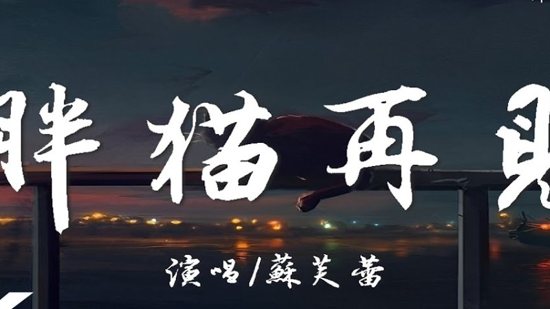 蘇芙蕾 - 胖貓再見『風替我說了再見 再見再也不見，怎樣的我 能讓你感到思念。』【高音質|動態歌詞Lyrics】♫ - 風替我說了再見