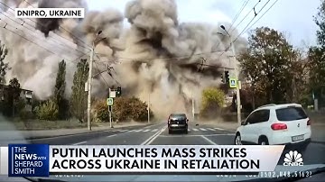 Putin launches mass strikes across Ukraine in retaliation