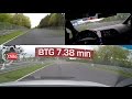 Seat Leon Cupra 340 - BTG 7.38 min on Nürburgring Nordschleife - Split Screen