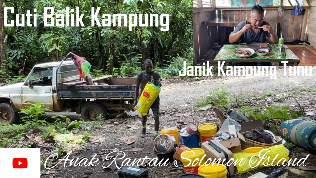 Cuti Panjang Balik Kampung,Bantu Kawan Angkat Barang//Bakar Babi Hutan Hasil Buruan//