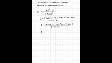 Differentiation – Trigonometric Functions Ep. 4 | Quotient Rule + Chain Rule with Cosine