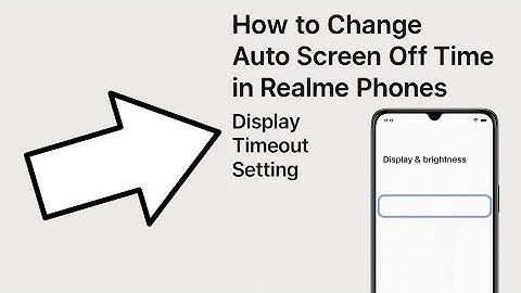 How to Change Auto Screen Off Time in Realme Phones | Display Timeout Setting