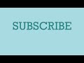 SUBSCRIBE!