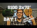 Making a 2x72 belt grinder  100  day 1  motor  drive wheel