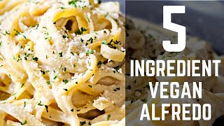 Vegan Alfredo TASTES JUST LIKE OLIVE GARDEN! 15 minute dinner idea