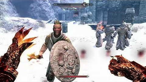 Hired Thugs Fight the Greybeards - Skyrim SE