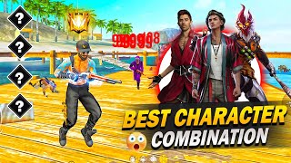 Top 4 Secret Best Character Combination 🤯 For Free Fire BR Ranked & CS Ranked FF Best Combination