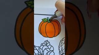 Super satisfying pumpkin colouring 🎃🎃🎃