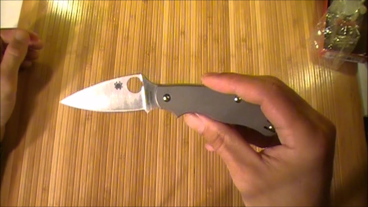 Spyderco UK Penknife Titanium C94TIP review - YouTube