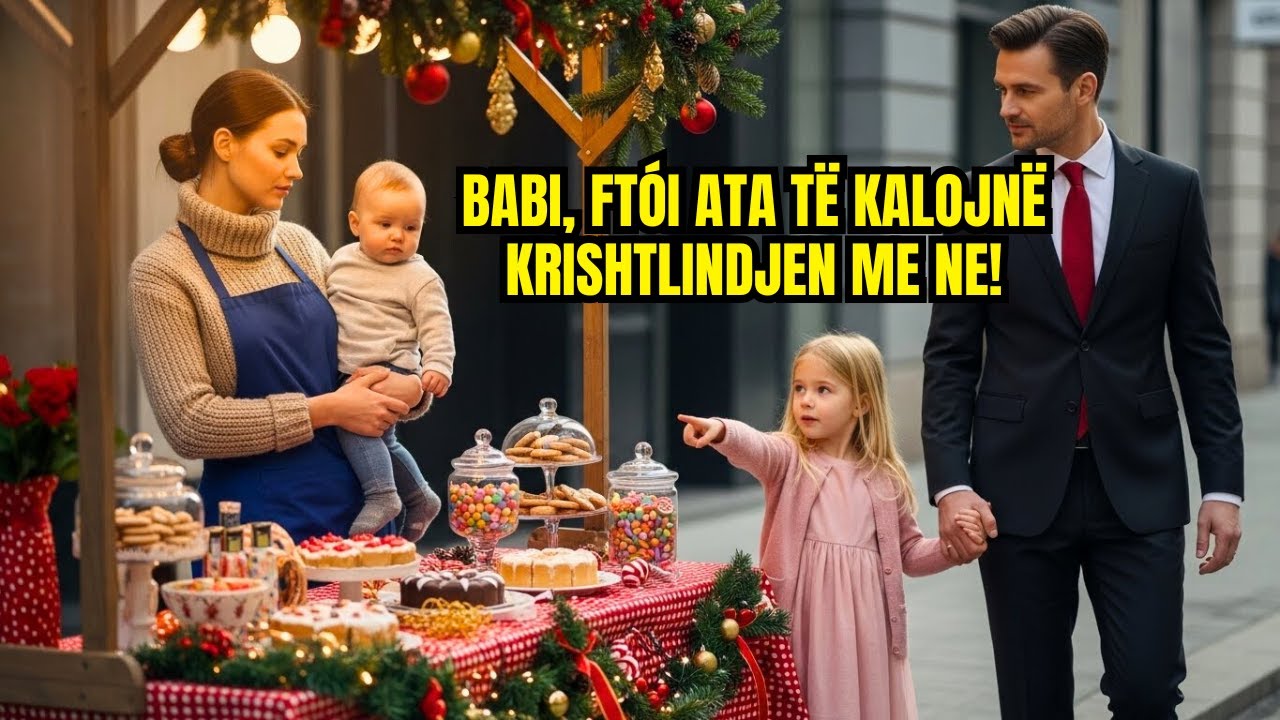 GRUA E VEVË SHISTE ËMBËLSIRA TË KRISHTLINDJES ME DJALIN. VAJZA E MILIONERIT THA: “BABI, FTOJE.”