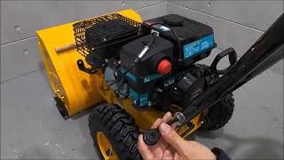 エンジン除雪機　Hg K25　組立　上ハンドルの取付け