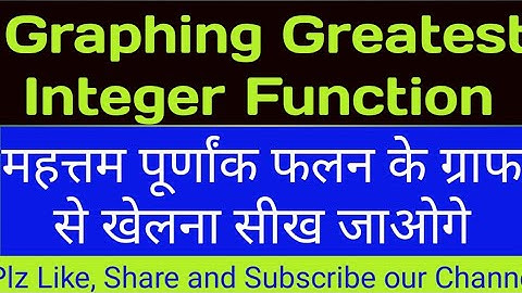 Graphing the Greatest Integer or Floor Function by Dr. Ganesh Kumar