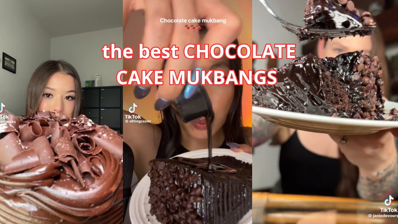 Chocolate cake MUKBANG compilation - YouTube