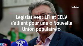 Législatives : LFI et EELV s’allient pour une « Nouvelle Union populaire »