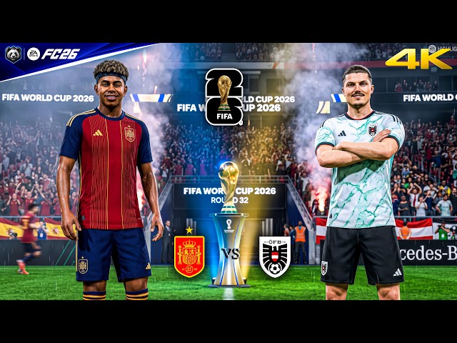 FIFA World Cup 2026 スペイン対オーストリア マフラー FC 26 - Spain vs. Austria - FIFA World Cup 2026 Round of 32 Full