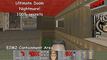 Ultimate Doom E2M2 "Containment Area" NM100S in 2:15