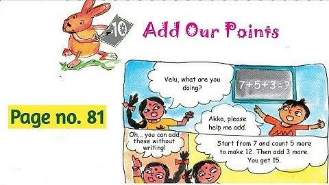 NCERT Class 2 Math |Chapter 10 Add our points | page 81