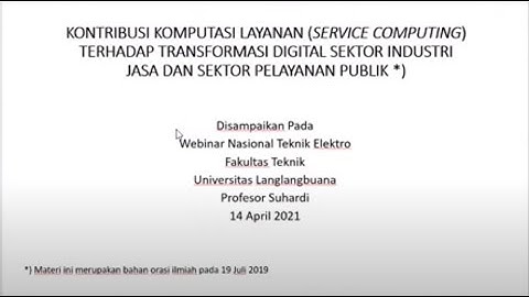 WEBINAR SERIES FAKULTAS TEKNIK (Prodi Teknik Elektro) UNIVERSITAS LANGLANGBUANA 2021