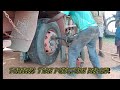 truck tubeless tyre puncture repair /and mushroom plug puncture # tyre fitting#