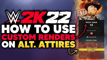 WWE 2K22: How To Use Custom Renders On Alternate Attires! (Easy)