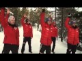 Norwegian ski jumpers are dancing