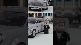 Lego Aston Martin and mini figure of James Bond agent 007. #lego #minifigures #legocars #afol