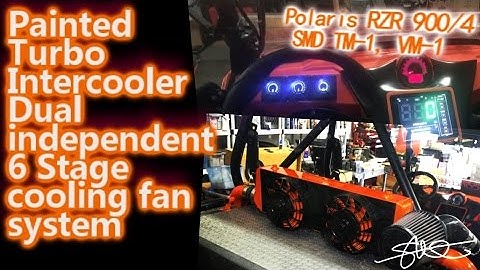 Custom PAINTED Turbo Intercooler Dual 6 Stage cooling fan System SMD TM-1 Polaris RZR 900