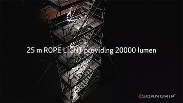 ROPE LIGHT - 25 m approved flexible rope light, low voltage 48V, providing 20000 lumen