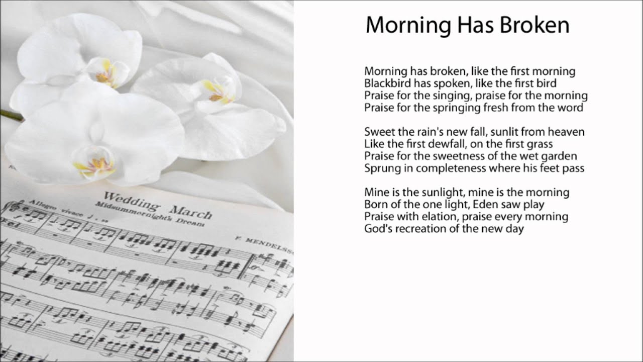 Morning Has Broken W Lyrics Wedding Ceremony Hymns Youtube