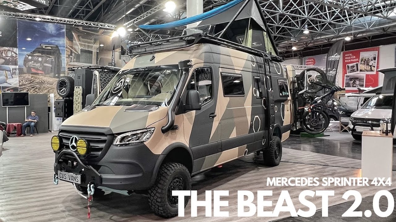 Mercedes Sprinter 4x4 - THE BEAST 2.0 - Campervanschmiede   Individual - Offgrid - CARAVAN SALON 23