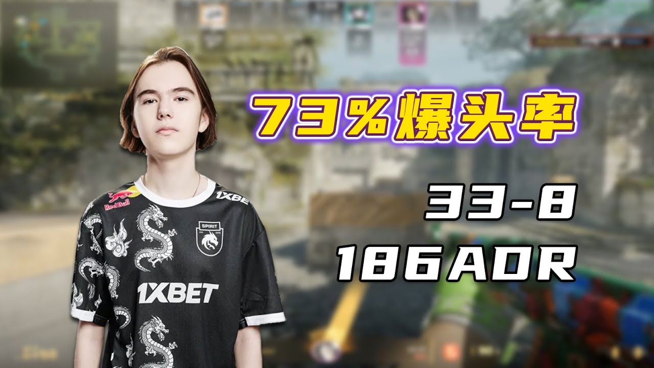 73%爆头率！donk魔王局狂轰186ADR 33-8！五杀灭队