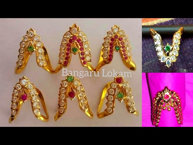 Elegant 22 Karat Yellow Gold And Diamond Studded Vanki Ring