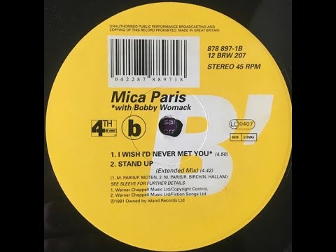 Mica Paris (feat. Bobby Womack) - I Wish I'd Never Met You