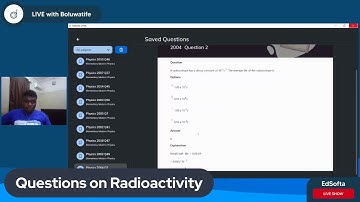 EdSofta JAMB UTME Tutorials - Physics (Radioactivity)