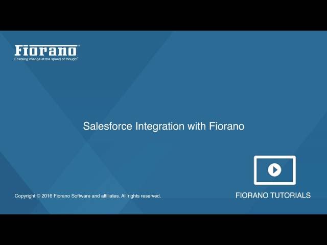 Salesforce Demonstration - Fiorano ESB